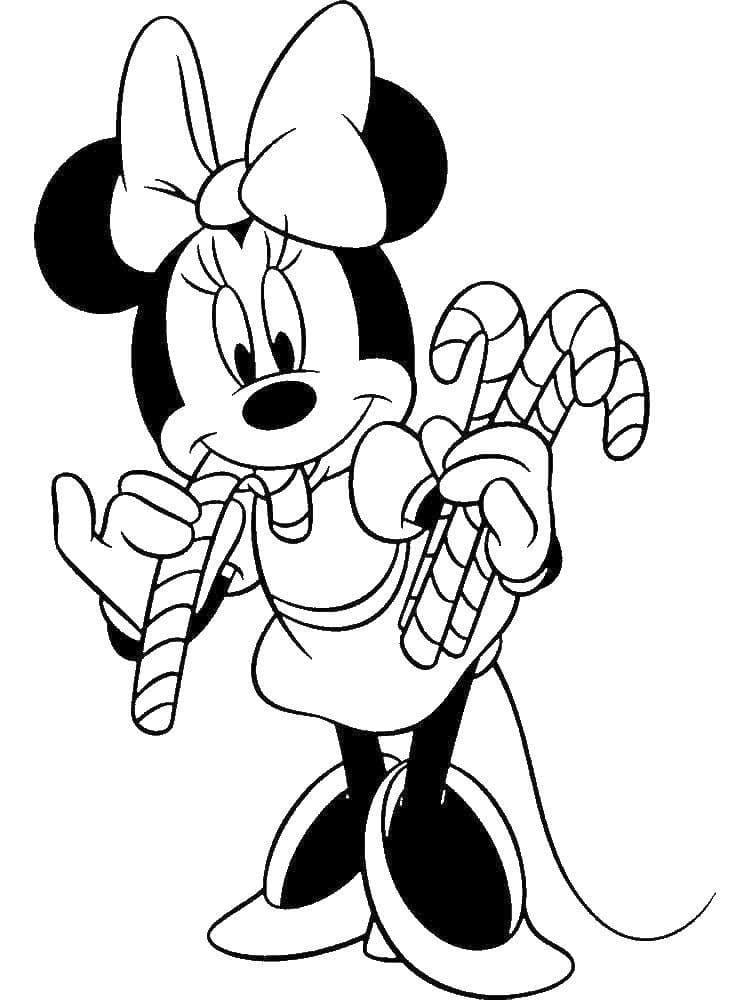 Çocuklar İçin Minnie Mouse Boyama Sayfaları 