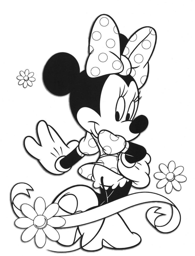 Çocuklar İçin Minnie Mouse Boyama Sayfaları 