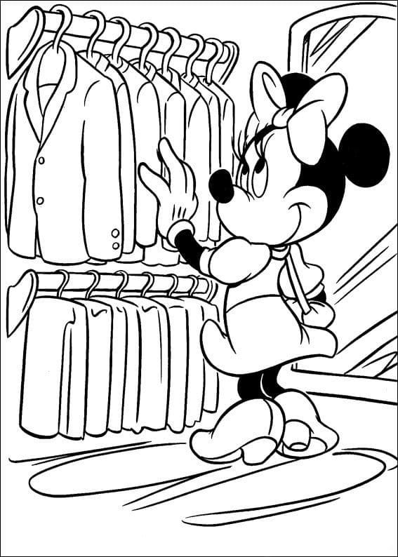 Çocuklar İçin Minnie Mouse Boyama Sayfaları 