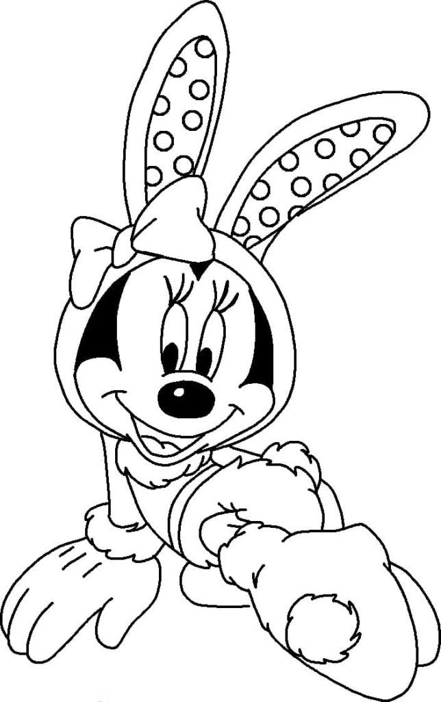 Çocuklar İçin Minnie Mouse Boyama Sayfaları 
