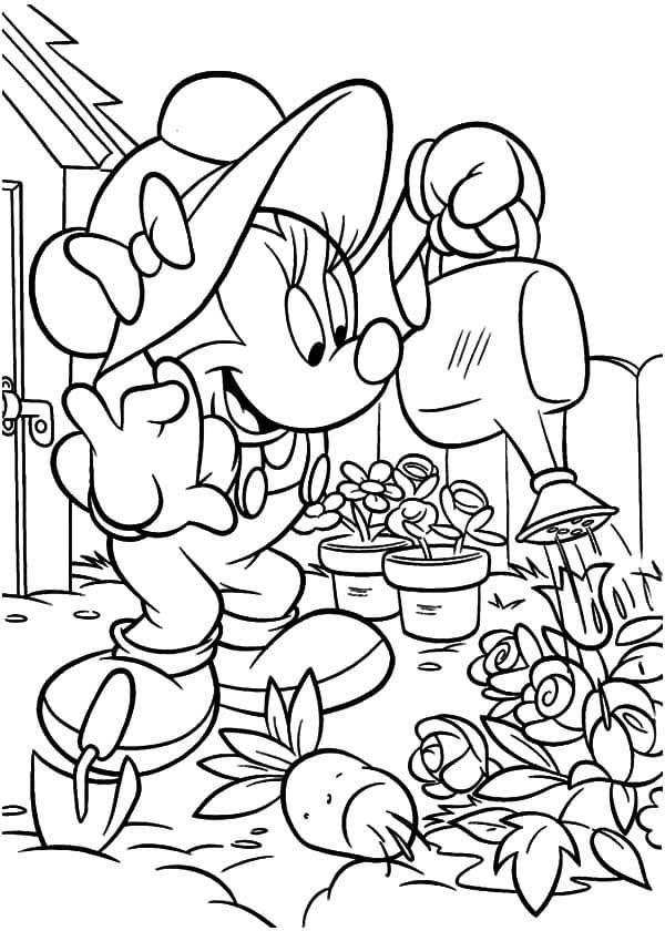 Çocuklar İçin Minnie Mouse Boyama Sayfaları 