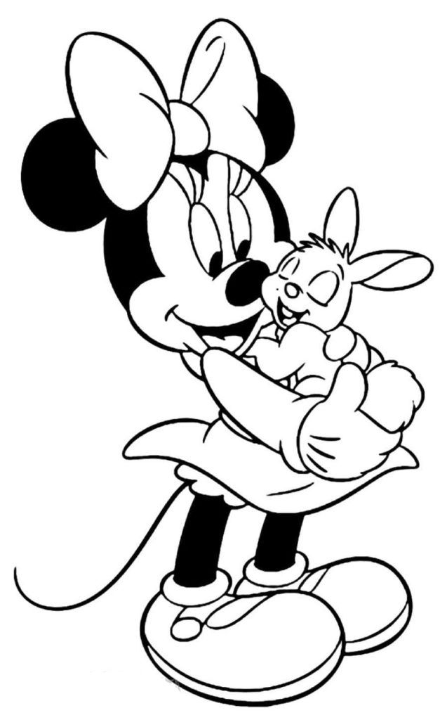 Çocuklar İçin Minnie Mouse Boyama Sayfaları 