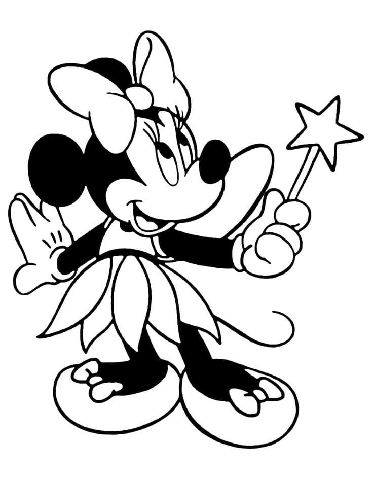 Çocuklar İçin Minnie Mouse Boyama Sayfaları 
