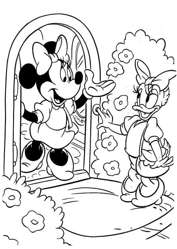 Çocuklar İçin Minnie Mouse Boyama Sayfaları 