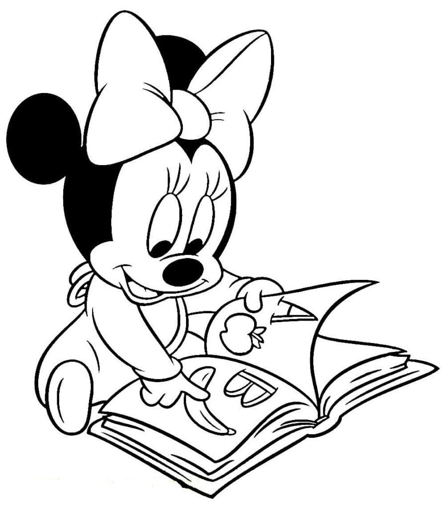 Çocuklar İçin Minnie Mouse Boyama Sayfaları 