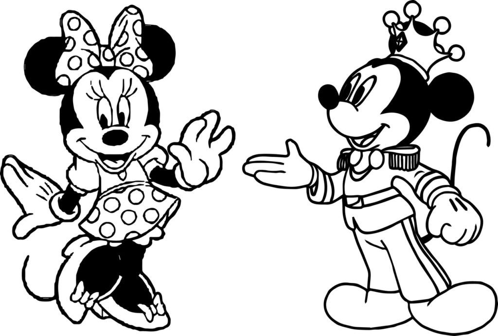 Çocuklar İçin Minnie Mouse Boyama Sayfaları 