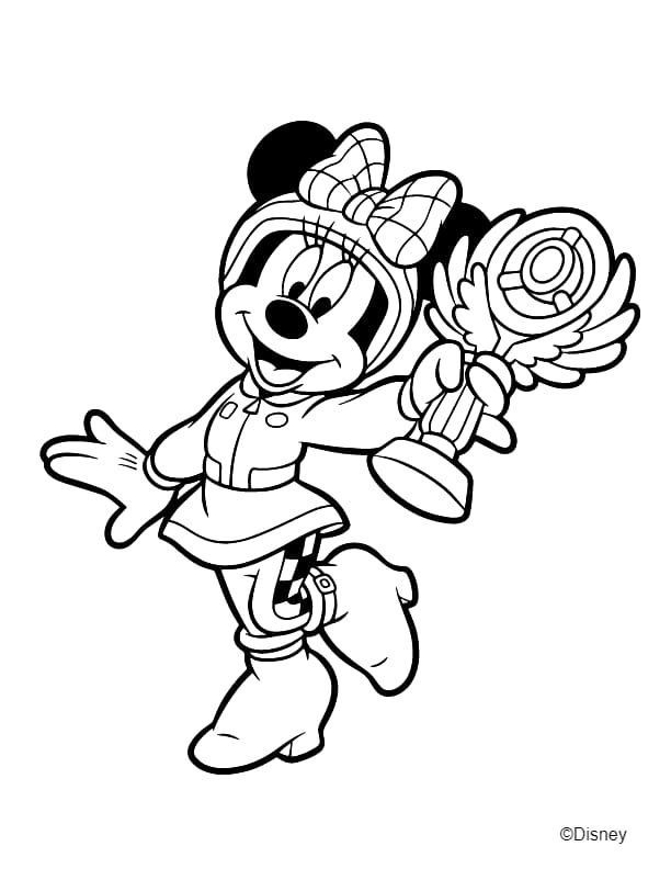 Çocuklar İçin Minnie Mouse Boyama Sayfaları 