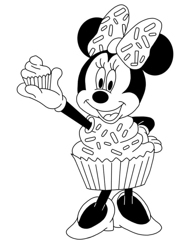 Çocuklar İçin Minnie Mouse Boyama Sayfaları 