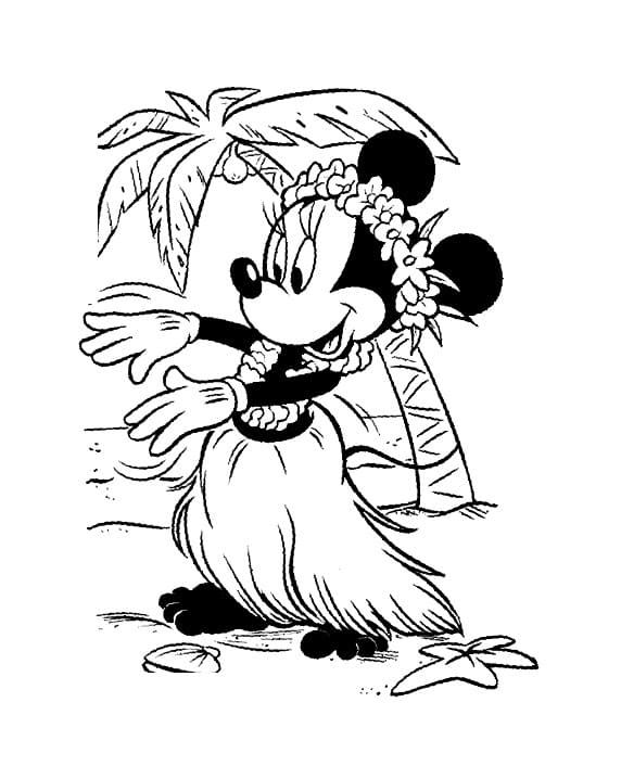 Çocuklar İçin Minnie Mouse Boyama Sayfaları 