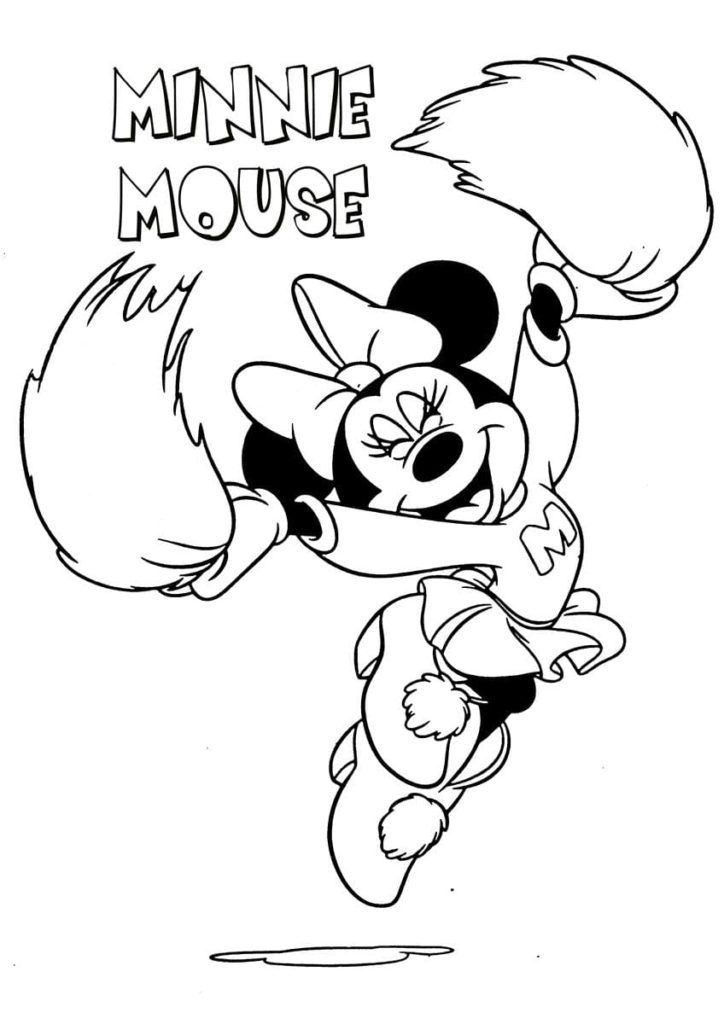 Çocuklar İçin Minnie Mouse Boyama Sayfaları 