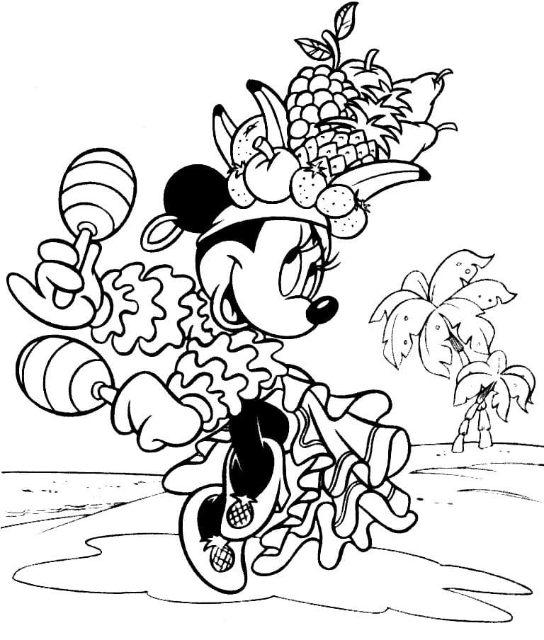 Çocuklar İçin Minnie Mouse Boyama Sayfaları 
