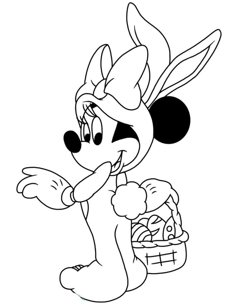 Çocuklar İçin Minnie Mouse Boyama Sayfaları 