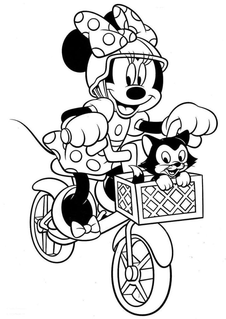 Çocuklar İçin Minnie Mouse Boyama Sayfaları 