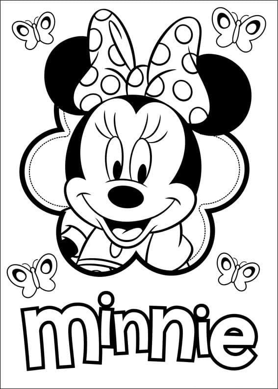 Çocuklar İçin Minnie Mouse Boyama Sayfaları 