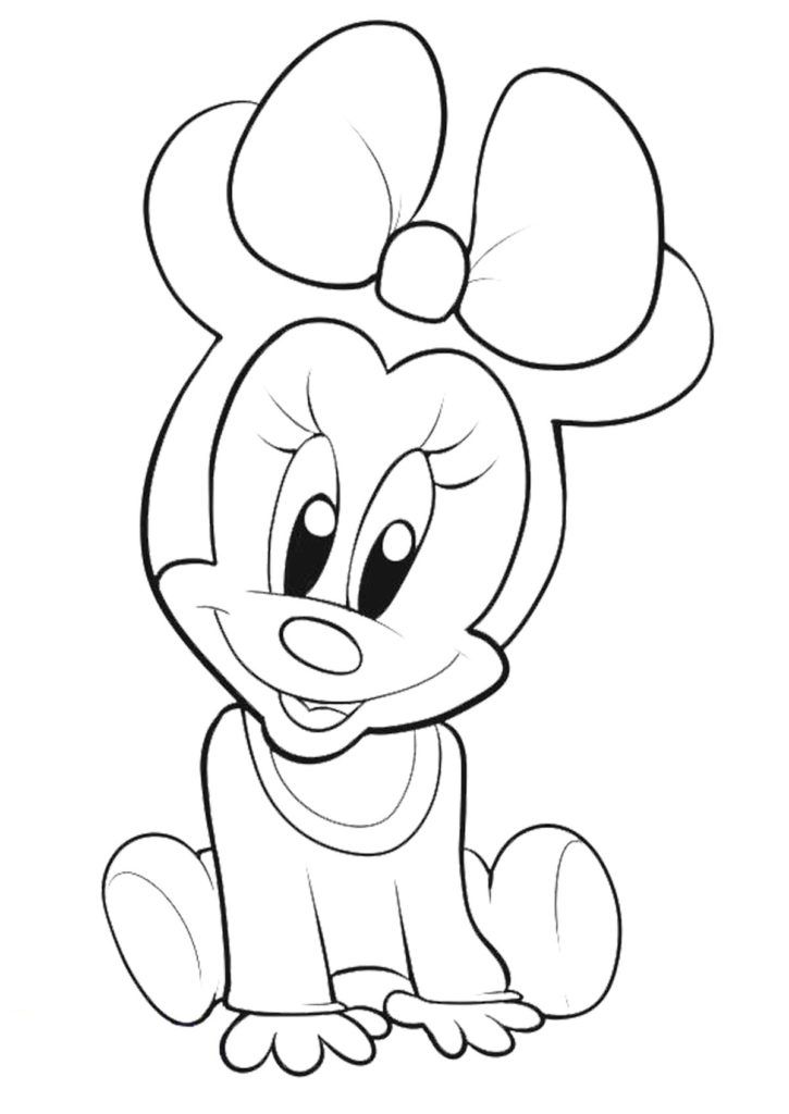 Çocuklar İçin Minnie Mouse Boyama Sayfaları 