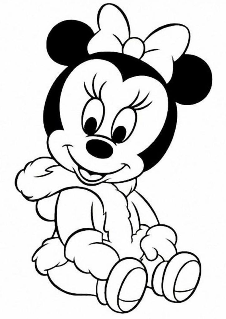 Çocuklar İçin Minnie Mouse Boyama Sayfaları 