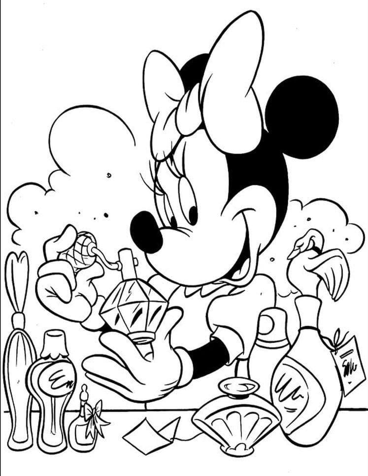 Çocuklar İçin Minnie Mouse Boyama Sayfaları 