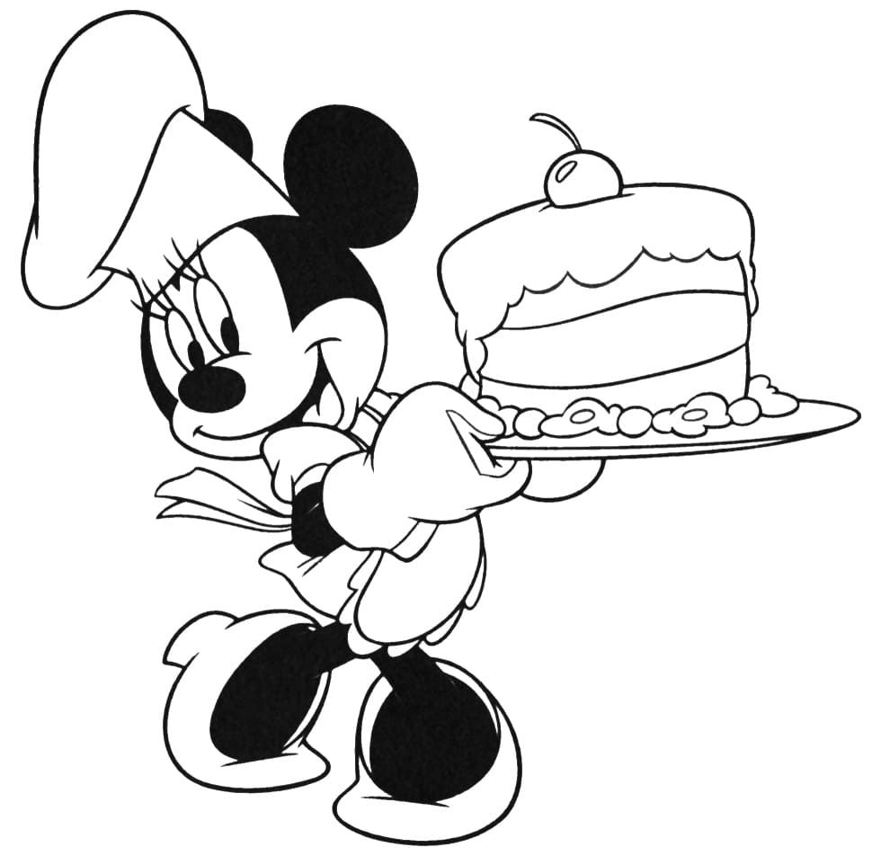 Çocuklar İçin Minnie Mouse Boyama Sayfaları 