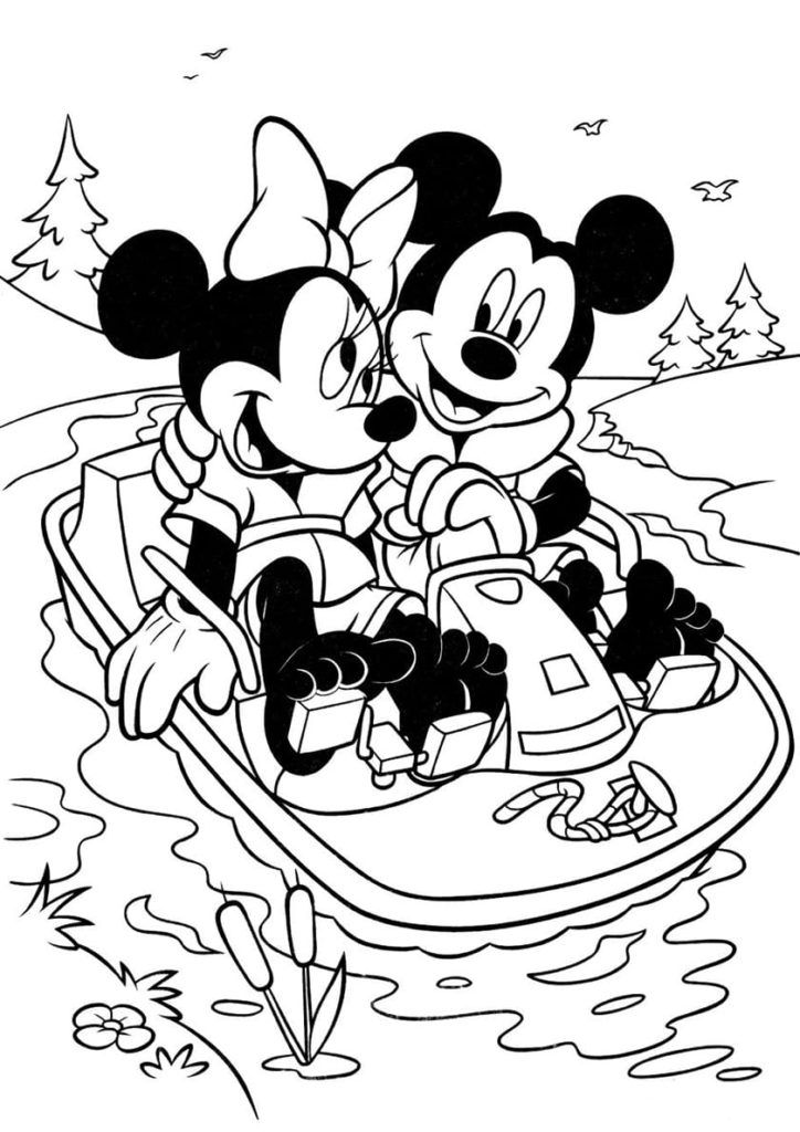 Çocuklar İçin Minnie Mouse Boyama Sayfaları 
