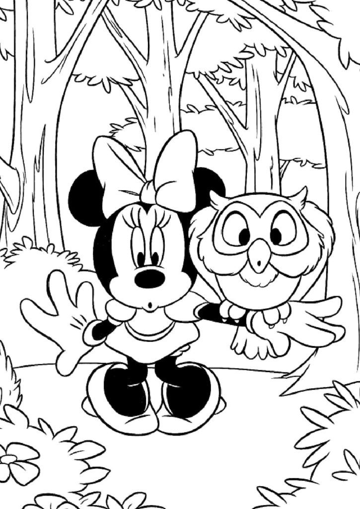 Çocuklar İçin Minnie Mouse Boyama Sayfaları 