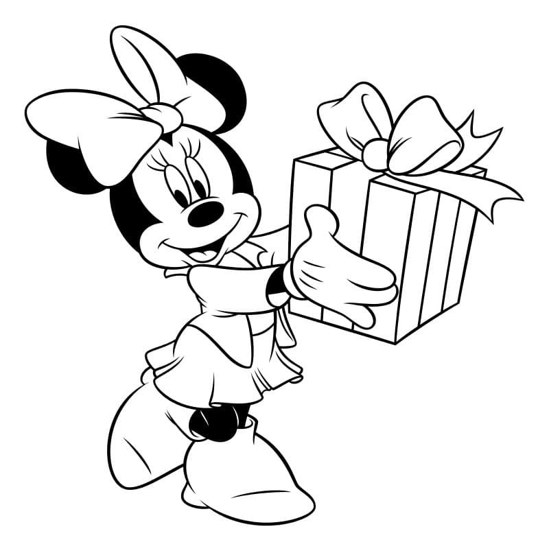Çocuklar İçin Minnie Mouse Boyama Sayfaları 
