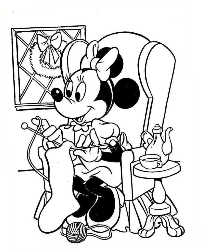 Çocuklar İçin Minnie Mouse Boyama Sayfaları 