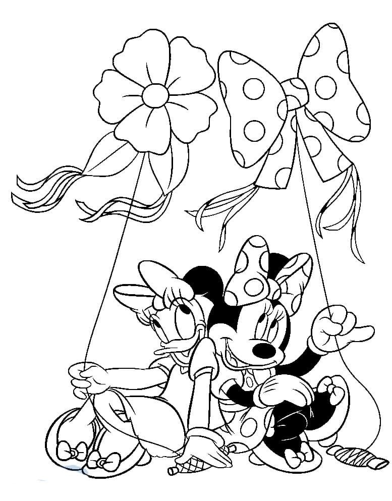 Çocuklar İçin Minnie Mouse Boyama Sayfaları 