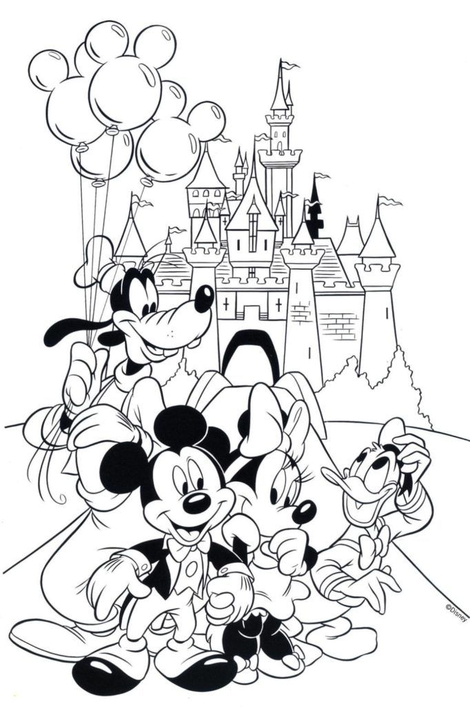Çocuklar İçin Minnie Mouse Boyama Sayfaları 