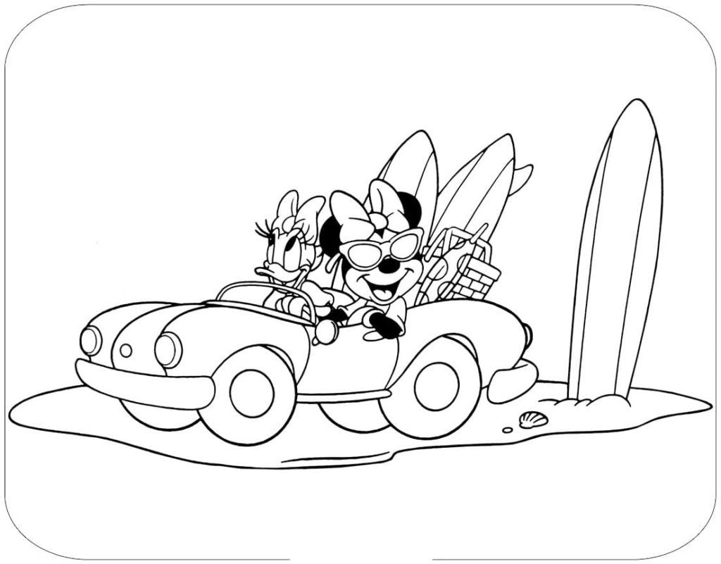 Çocuklar İçin Minnie Mouse Boyama Sayfaları 