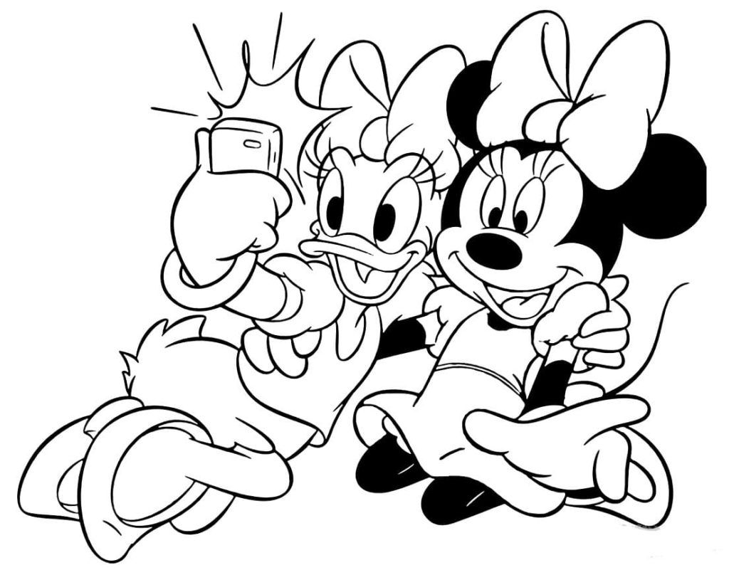 Çocuklar İçin Minnie Mouse Boyama Sayfaları 