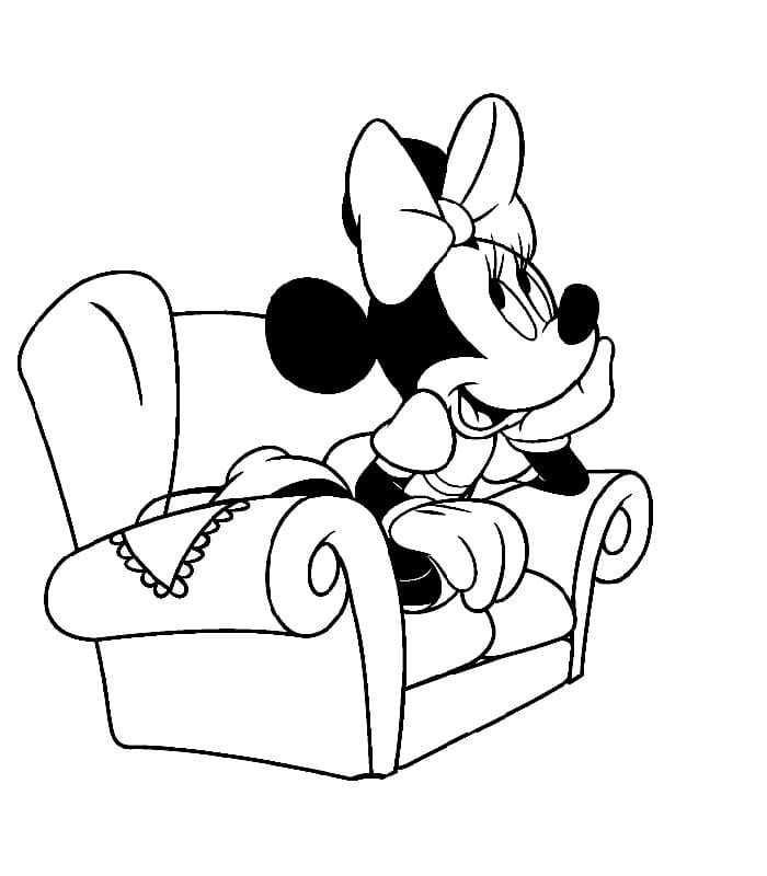 Çocuklar İçin Minnie Mouse Boyama Sayfaları 