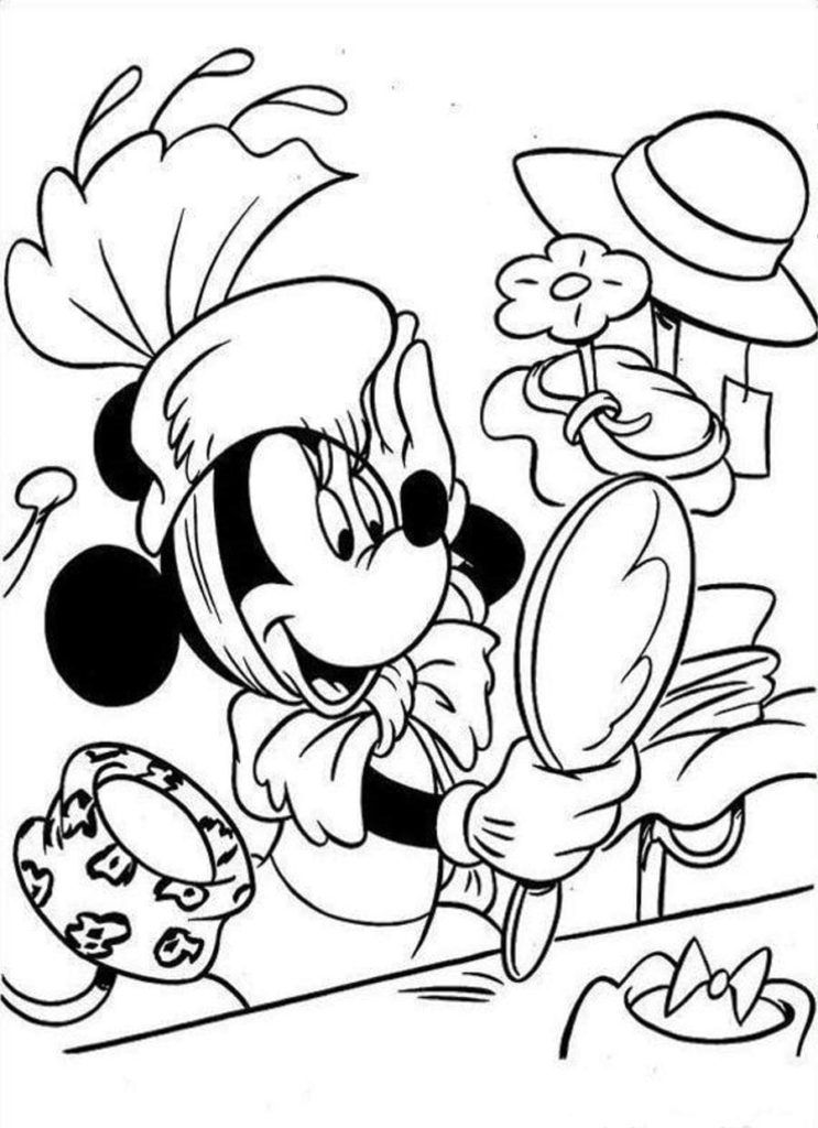 Çocuklar İçin Minnie Mouse Boyama Sayfaları 