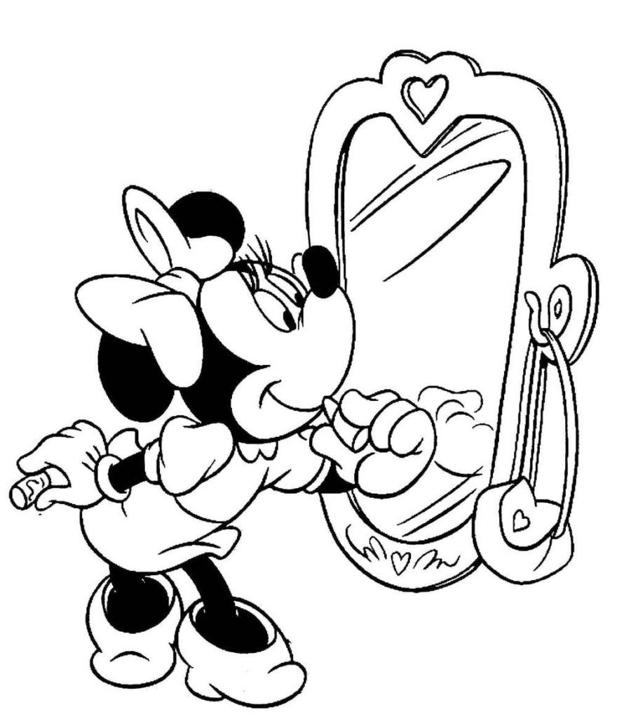 Çocuklar İçin Minnie Mouse Boyama Sayfaları 
