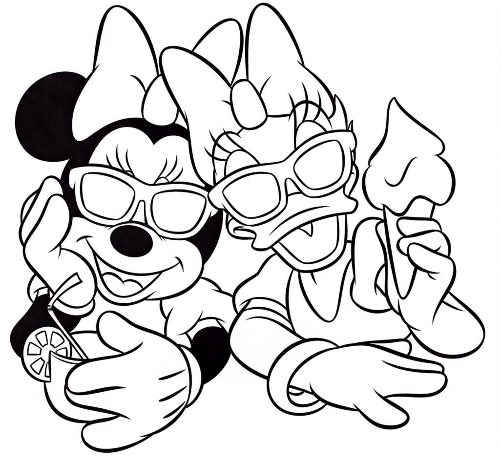 Çocuklar İçin Minnie Mouse Boyama Sayfaları 