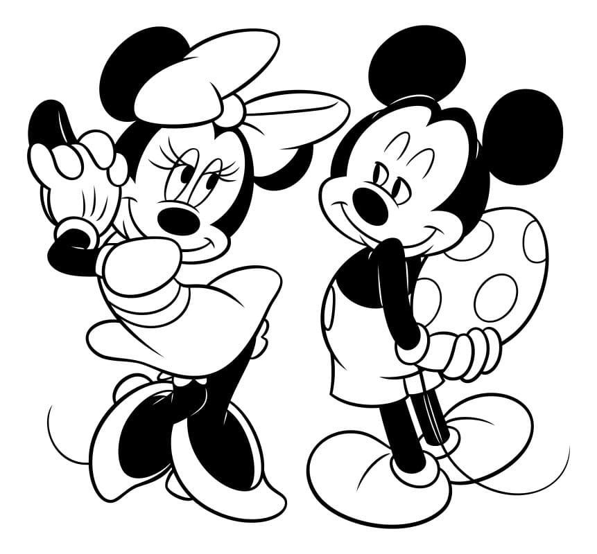 Çocuklar İçin Minnie Mouse Boyama Sayfaları 