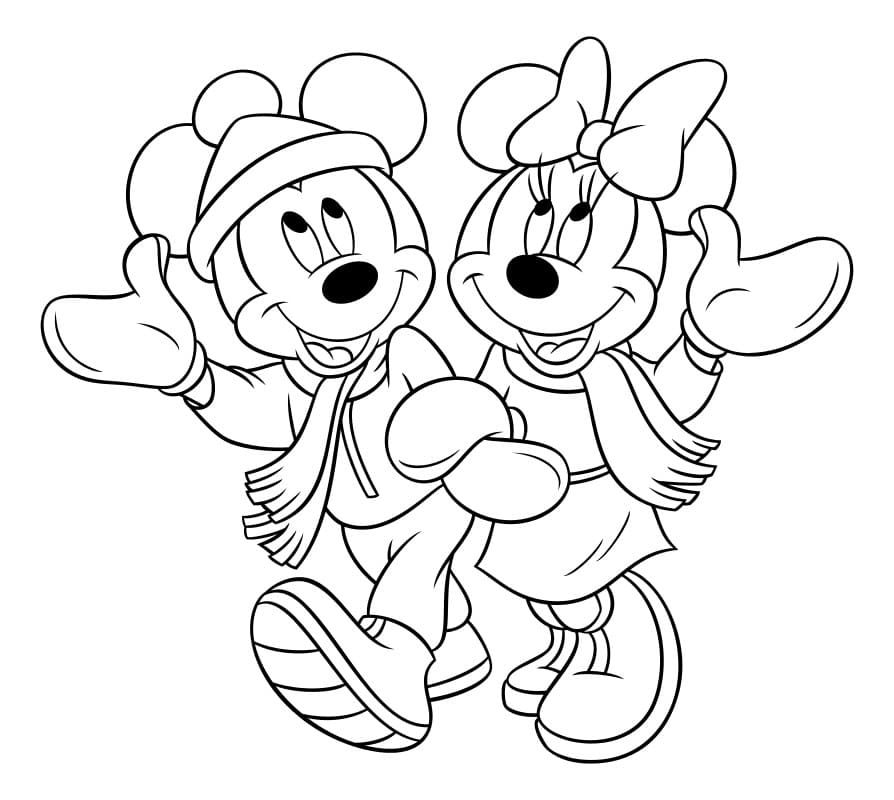 Çocuklar İçin Minnie Mouse Boyama Sayfaları 