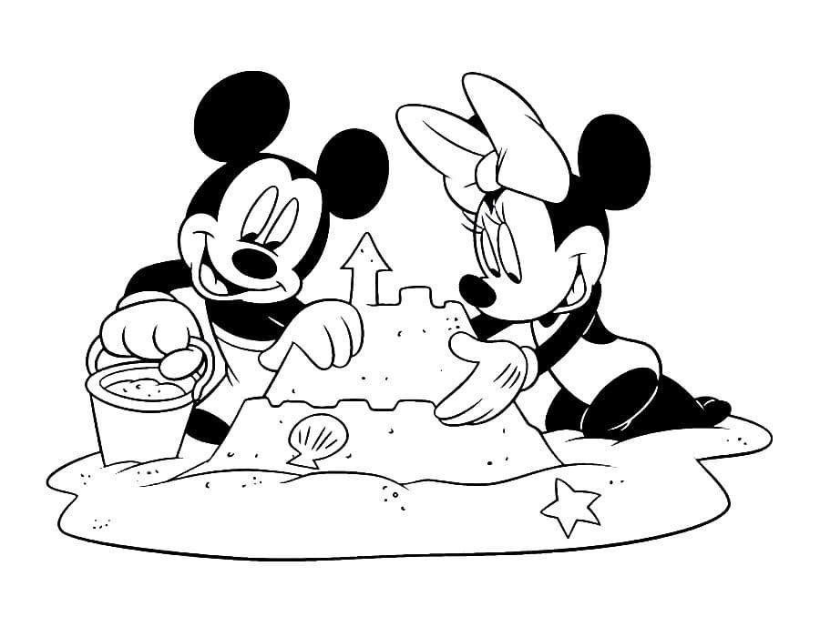 Çocuklar İçin Minnie Mouse Boyama Sayfaları 