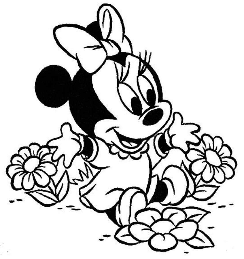 Çocuklar İçin Minnie Mouse Boyama Sayfaları 