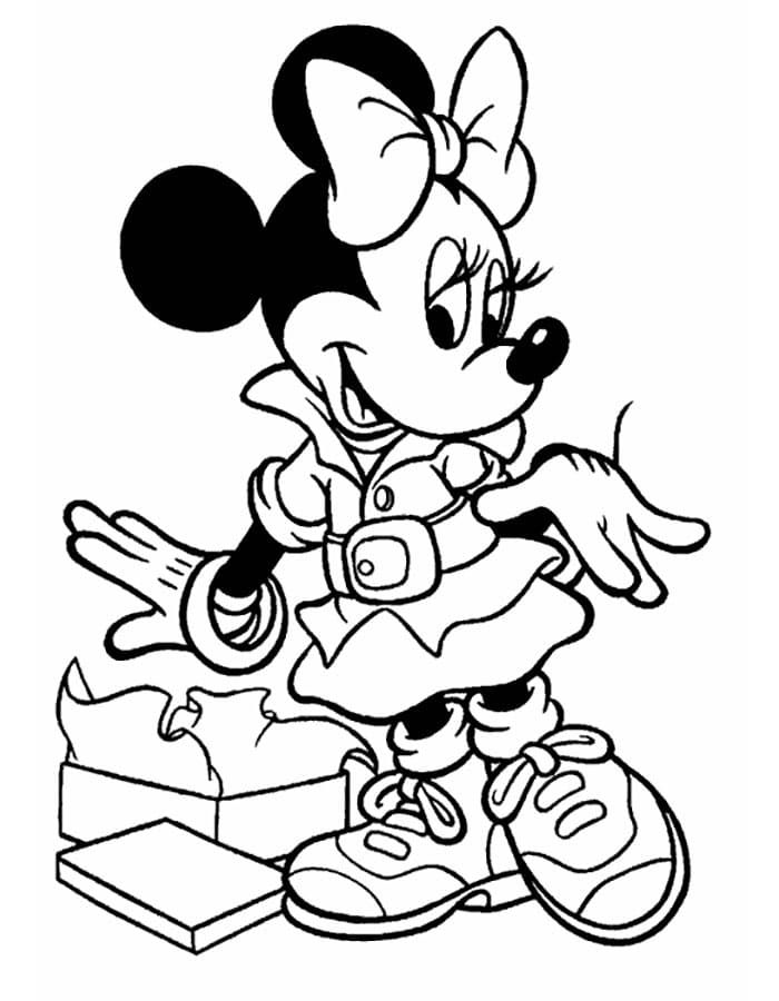 Çocuklar İçin Minnie Mouse Boyama Sayfaları 