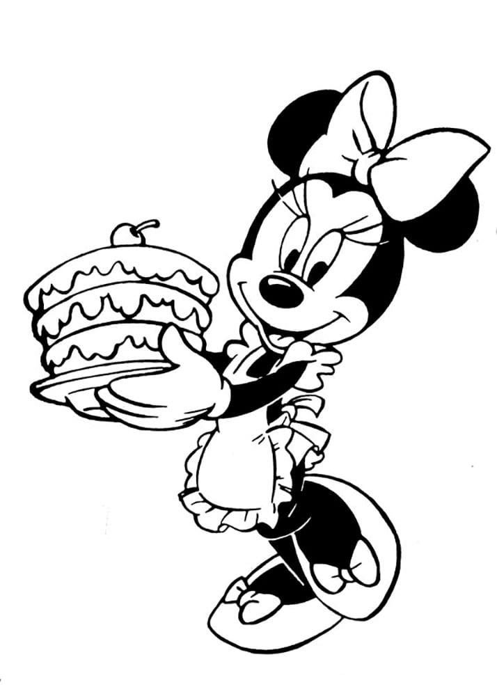 Çocuklar İçin Minnie Mouse Boyama Sayfaları 