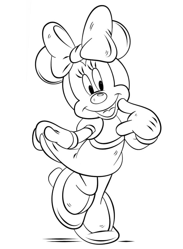 Çocuklar İçin Minnie Mouse Boyama Sayfaları 