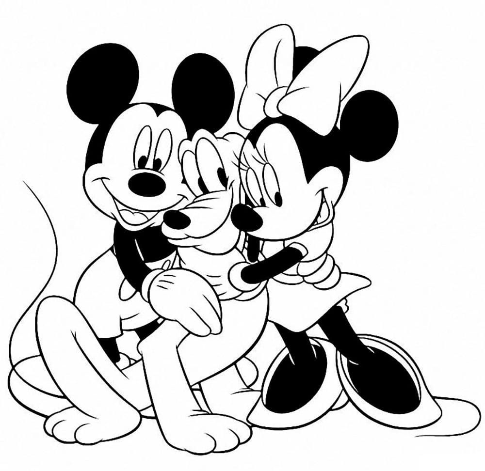 Çocuklar İçin Minnie Mouse Boyama Sayfaları 