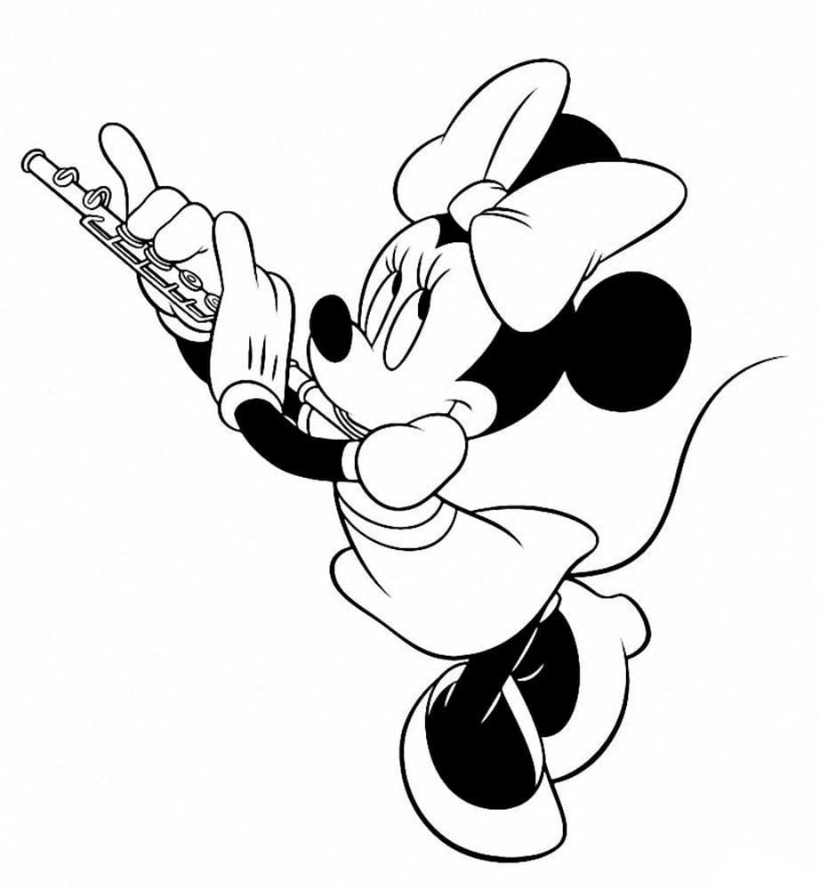 Çocuklar İçin Minnie Mouse Boyama Sayfaları 