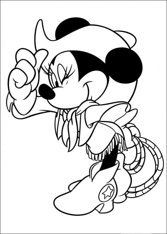 Çocuklar İçin Minnie Mouse Boyama Sayfaları 