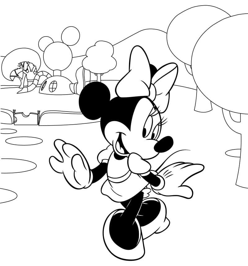 Çocuklar İçin Minnie Mouse Boyama Sayfaları 