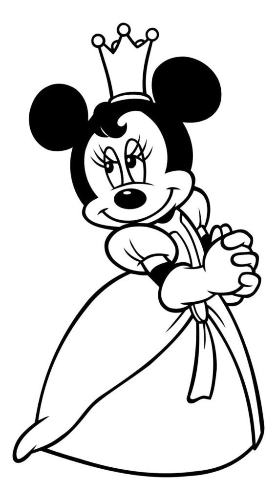 Çocuklar İçin Minnie Mouse Boyama Sayfaları 