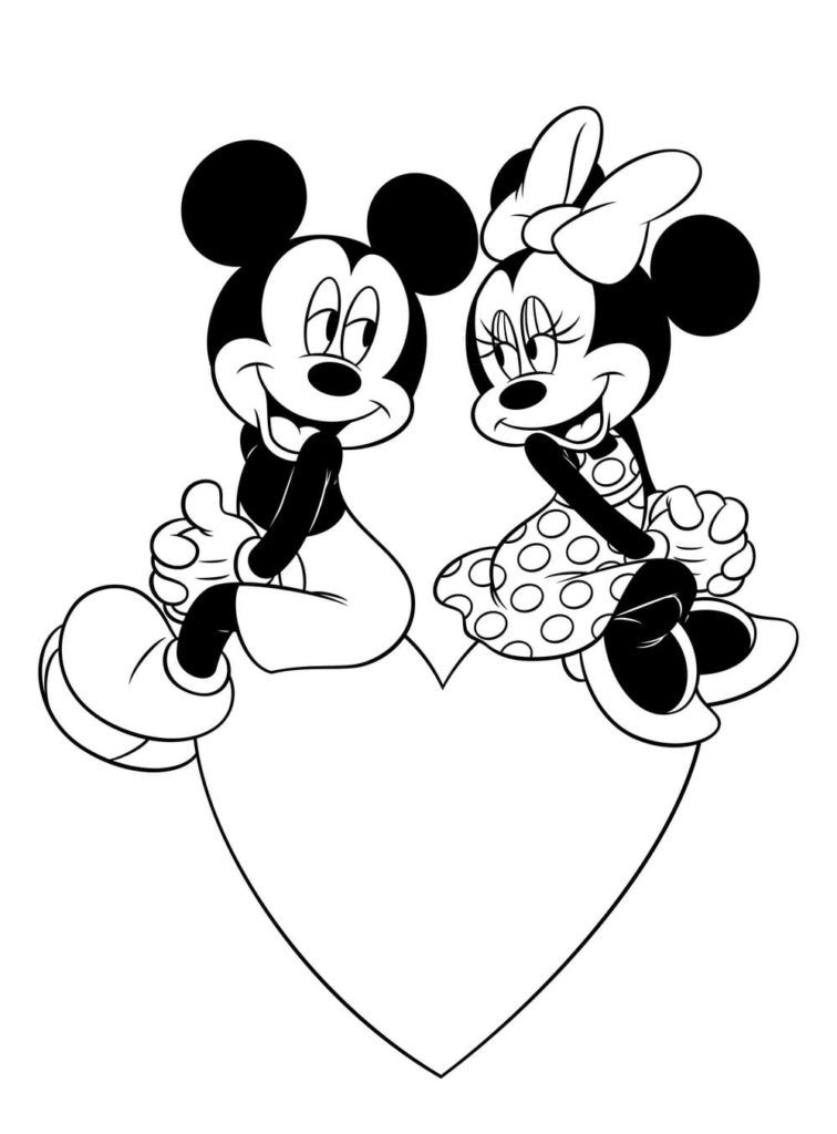 Çocuklar İçin Minnie Mouse Boyama Sayfaları 