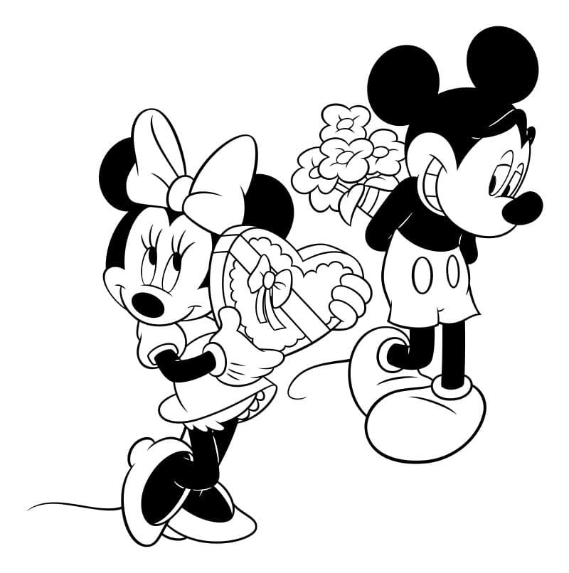 Çocuklar İçin Minnie Mouse Boyama Sayfaları 