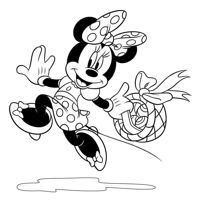 Çocuklar İçin Minnie Mouse Boyama Sayfaları 