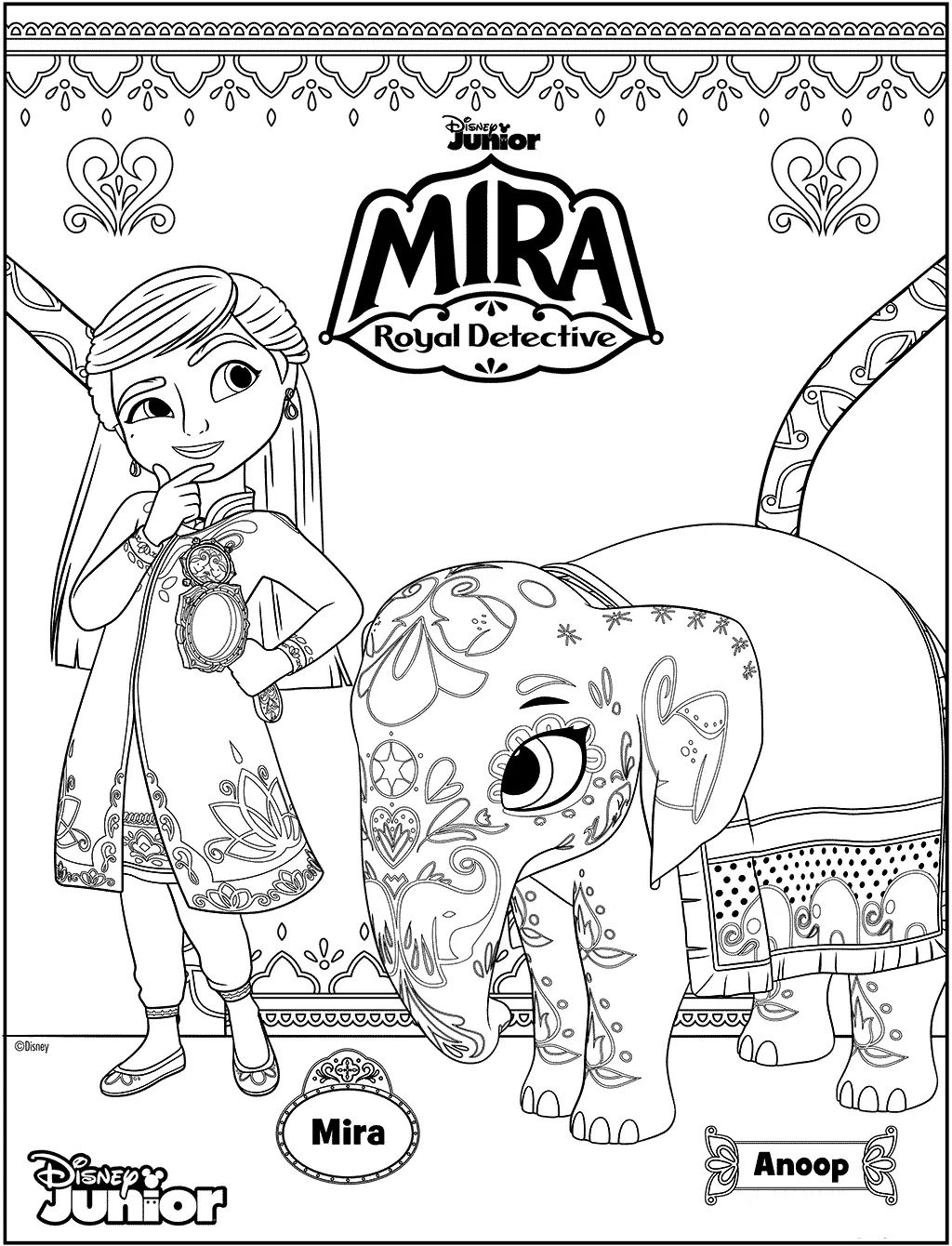 Çocuklar İçin Mira Gerçek Detective Boyama Sayfaları 
